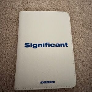 ADERERROR White and Blue Passport Holder
